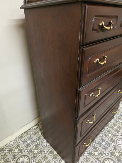 Mahogany 5 Drawer Chest