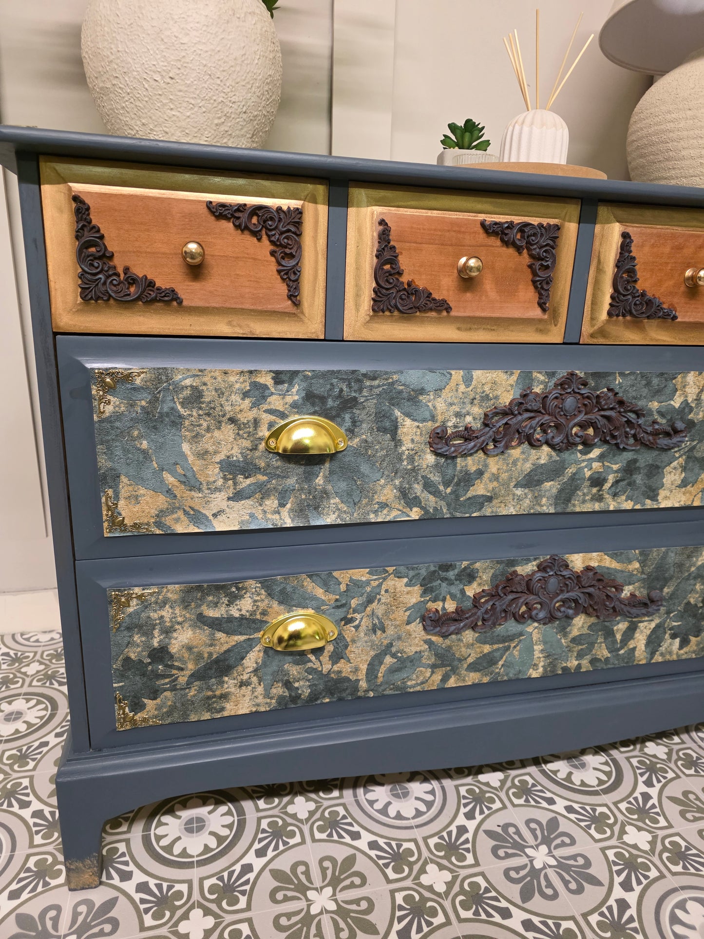 Stag 6 Drawer Chest
