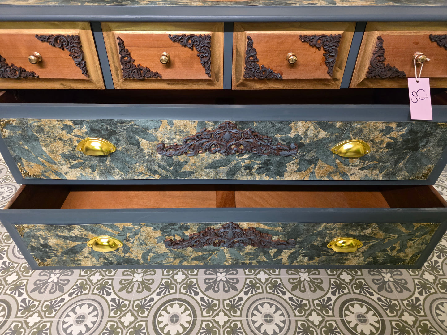 Stag 6 Drawer Chest
