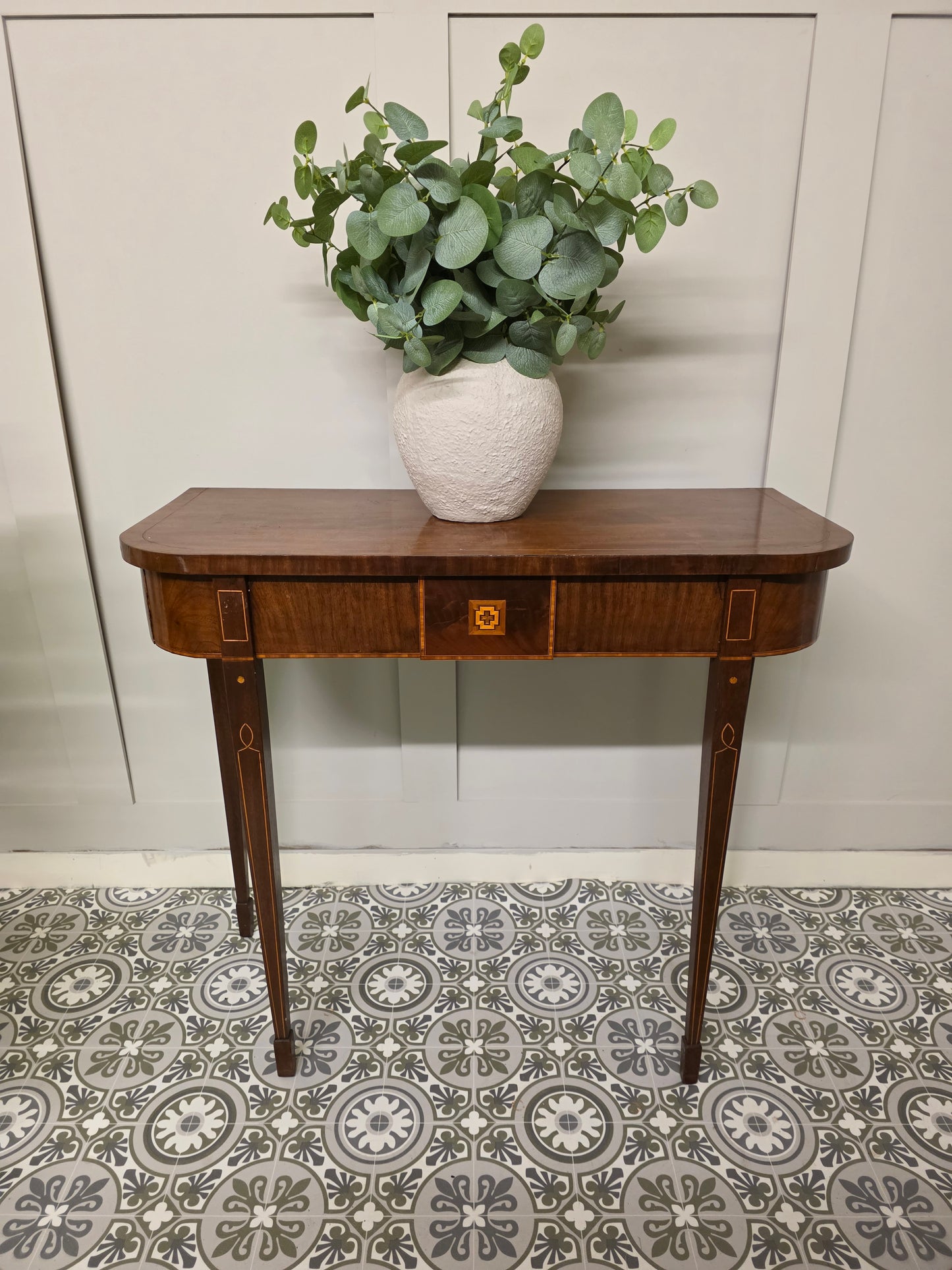 Mahogany Inlaid Console Table