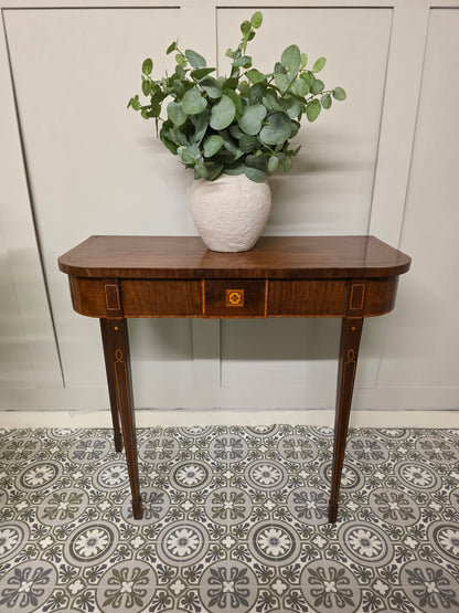 Mahogany Inlaid Console Table