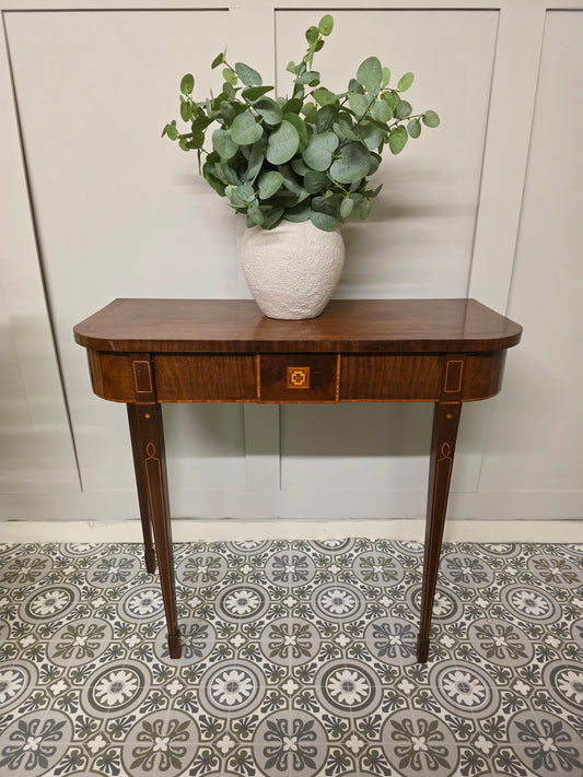 Mahogany Inlaid Console Table