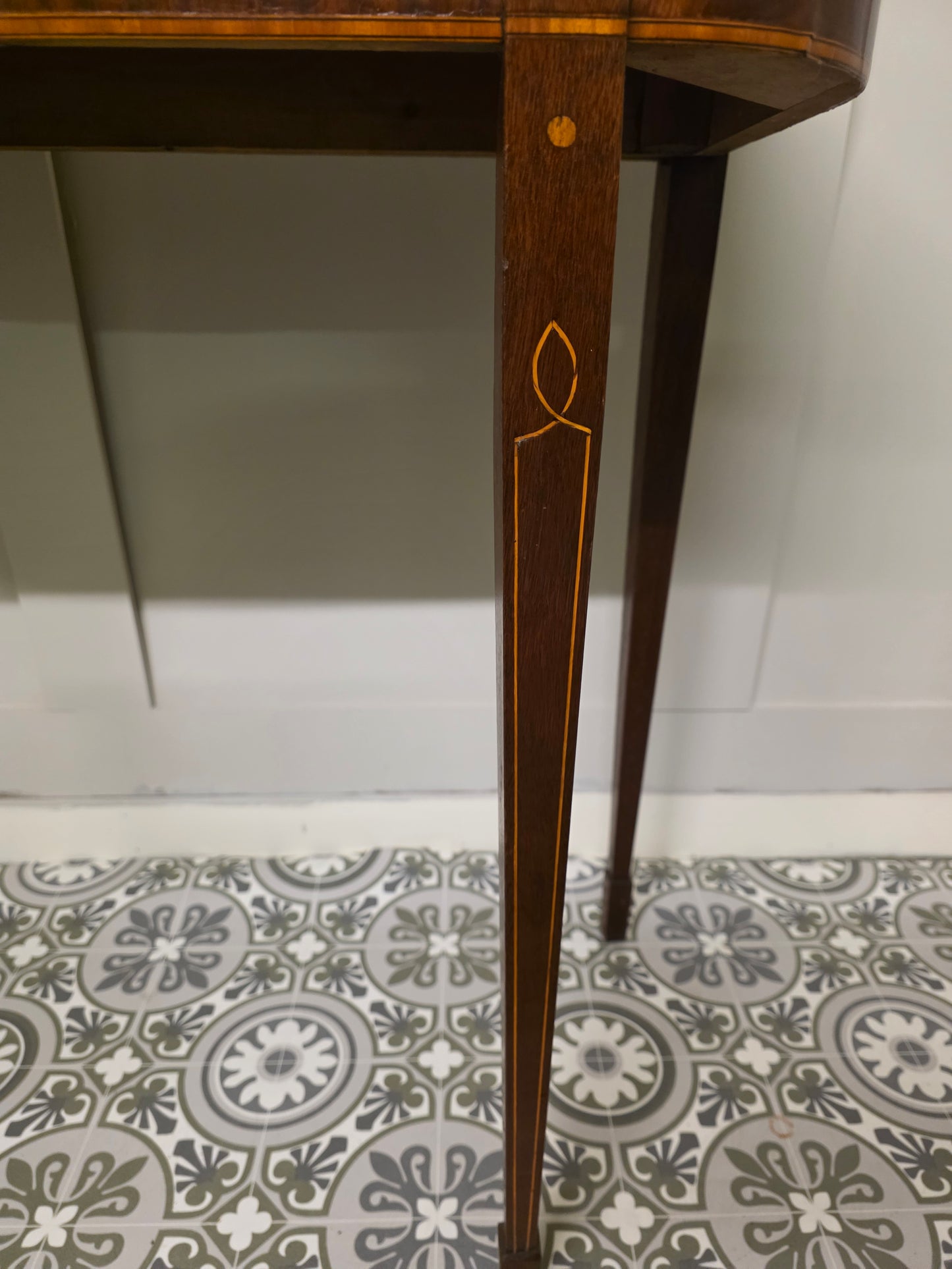 Mahogany Inlaid Console Table