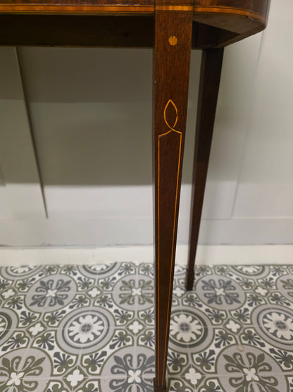 Mahogany Inlaid Console Table