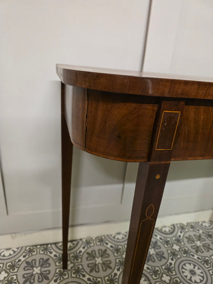 Mahogany Inlaid Console Table