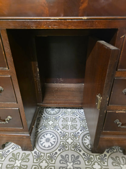 Kneehole Desk Leather Top