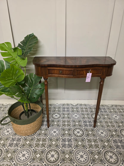 Flamed Mahogany Console Table