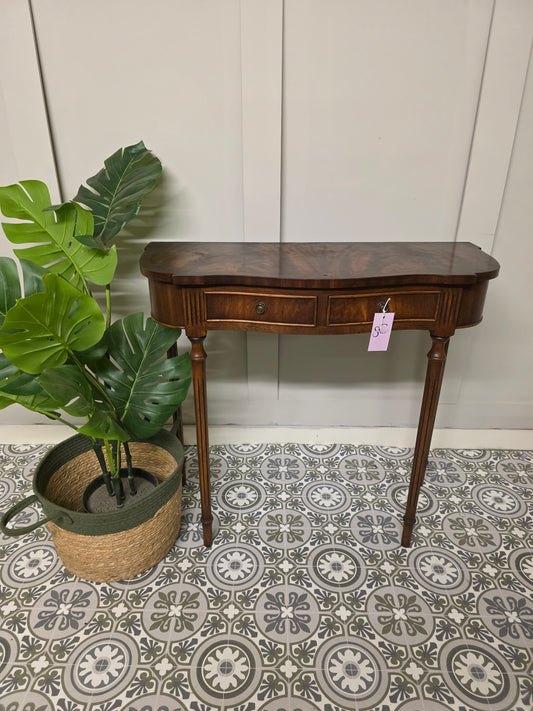 Flamed Mahogany Console Table