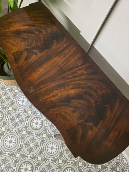 Flamed Mahogany Console Table