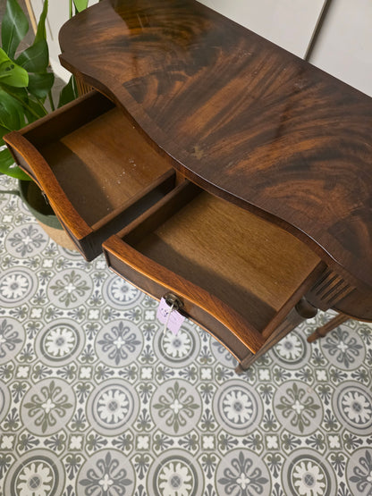 Flamed Mahogany Console Table