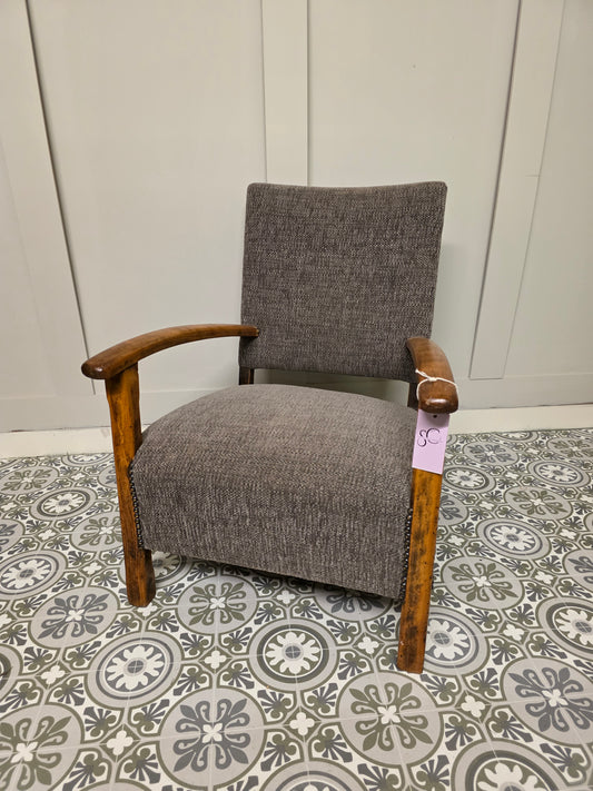Grey Fabric Ocassional Chair