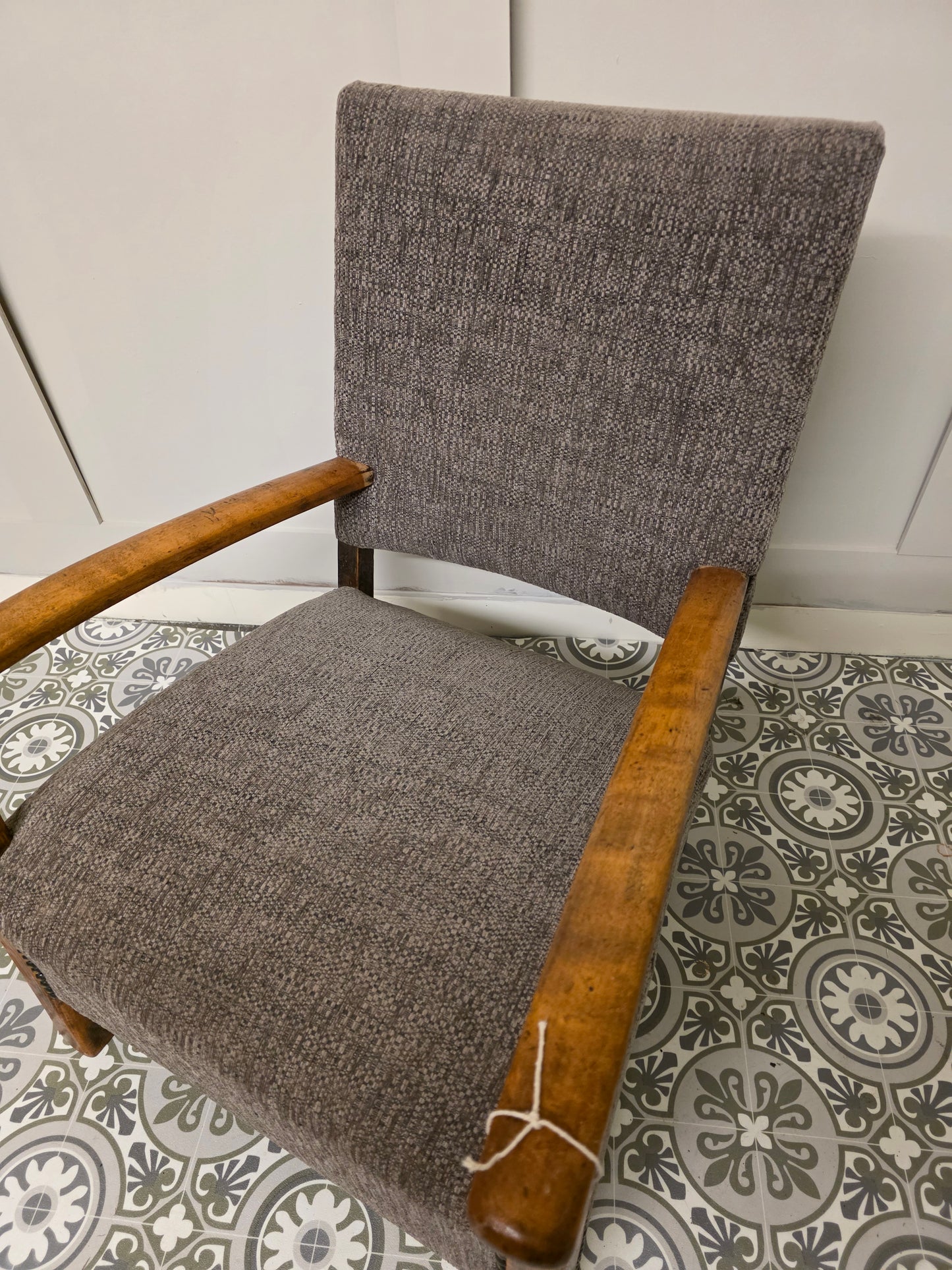 Grey Fabric Ocassional Chair